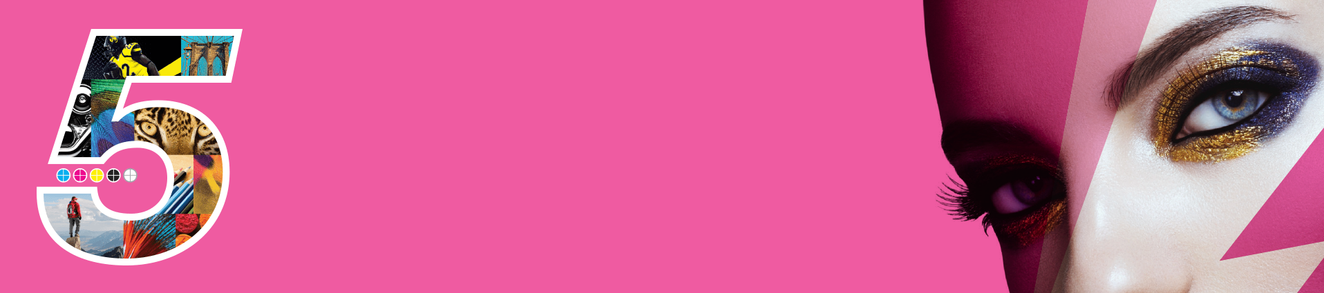 5th Color promotional banner, neon pink