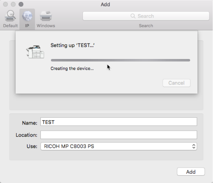 a screenshot of the setting up 